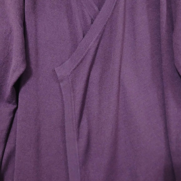 Roaman’s Women Cardigan Size 1X Waterfall Plum Purple Lagenlook Plus Size - Picture 4 of 7